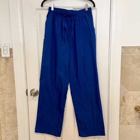 *Scrubs 2 Sets for $9.60* EUC Pandamed Unisex Scrubs Set Top/Bottom Royal Blue - Picture 4 of 6